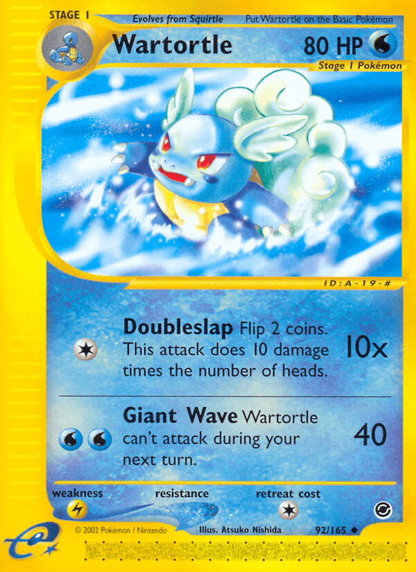 Wartortle artwork — Expedition Base Set 92/165