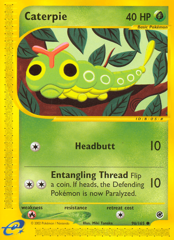 Caterpie artwork — Expedition Base Set 96/165