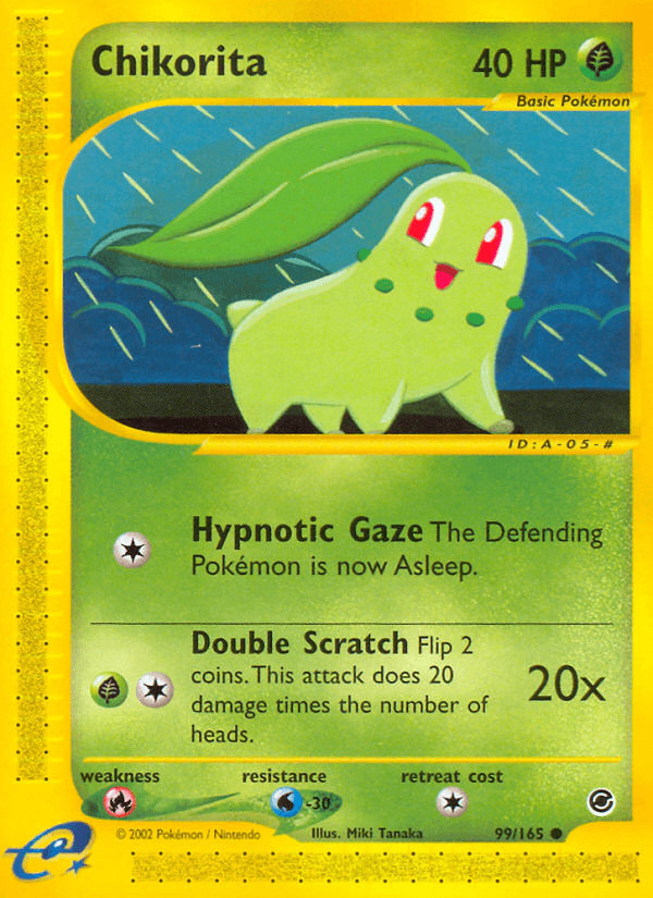 Chikorita artwork — Expedition Base Set 99/165