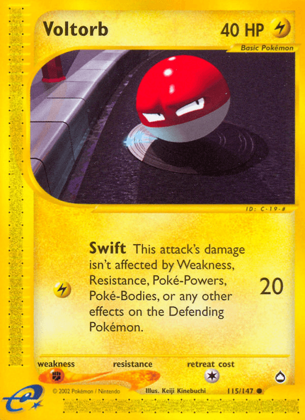 Voltorb artwork — Aquapolis 115/182