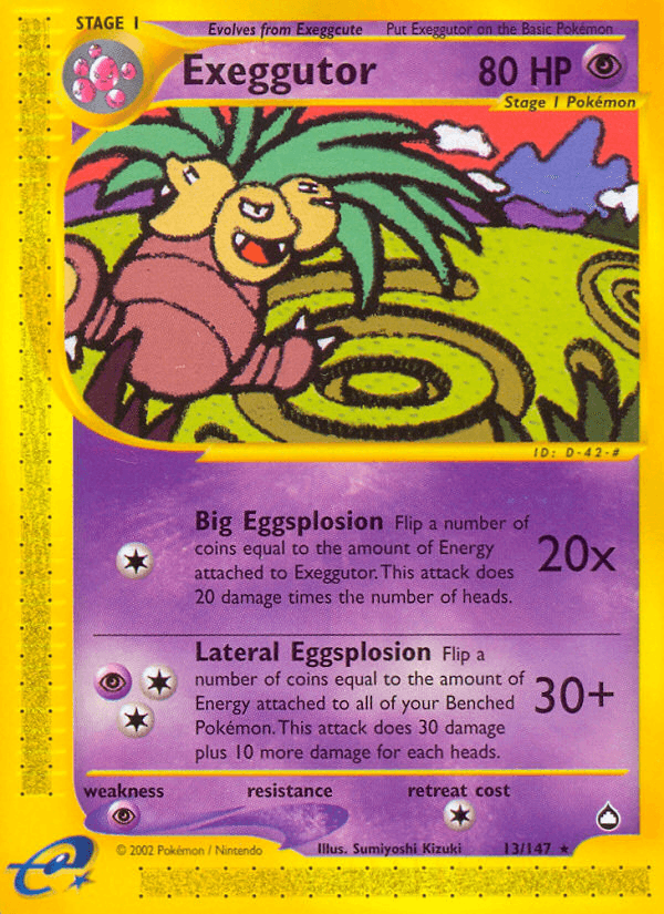 Exeggutor artwork — Aquapolis 13/182