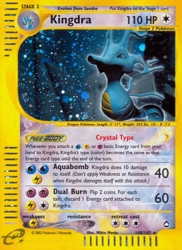 Kingdra artwork — Aquapolis 148/182
