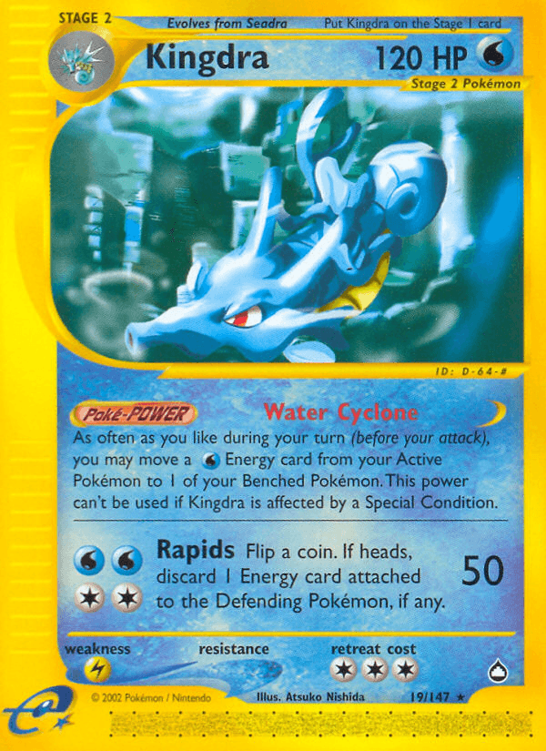 Kingdra artwork — Aquapolis 19/182