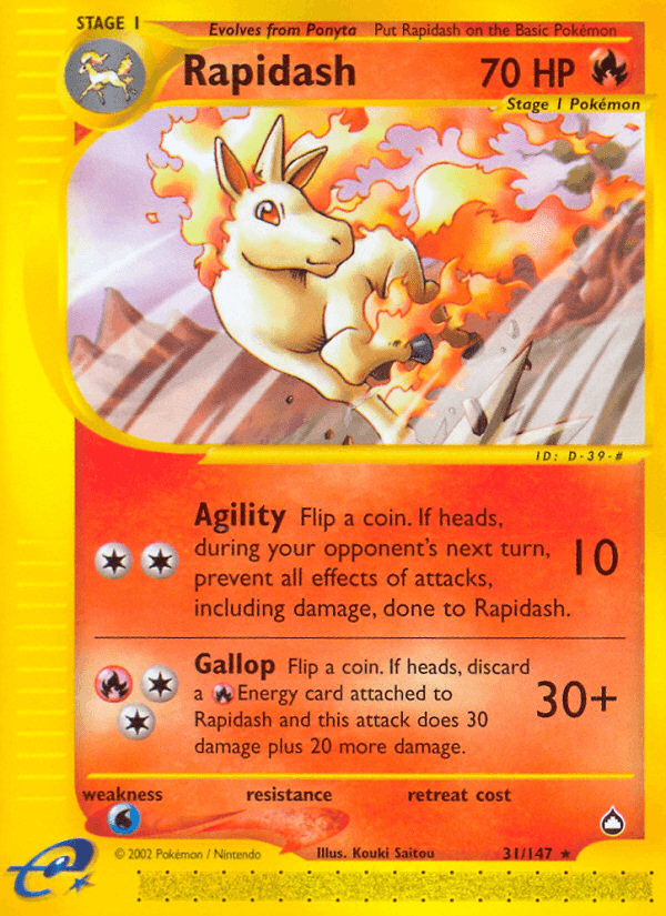Rapidash artwork — Aquapolis 31/182