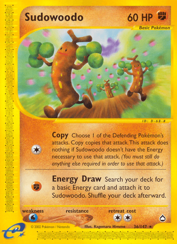 Sudowoodo artwork — Aquapolis 36/182