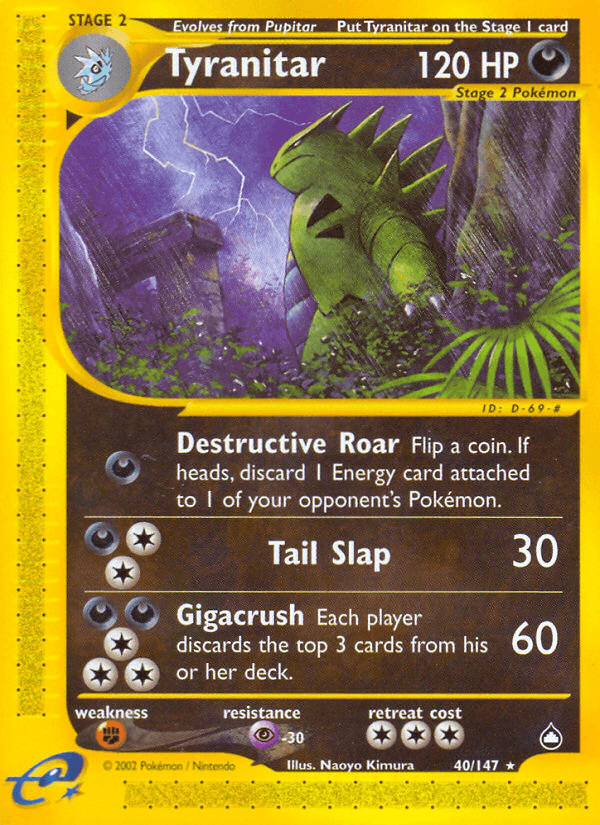 Tyranitar — Aquapolis 40/182