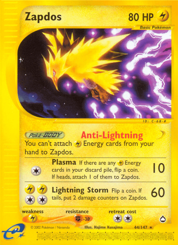 Zapdos — Aquapolis 44/182