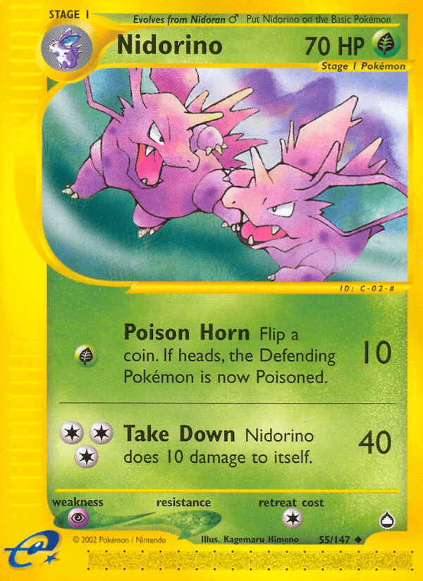 Nidorino — Aquapolis 55/182