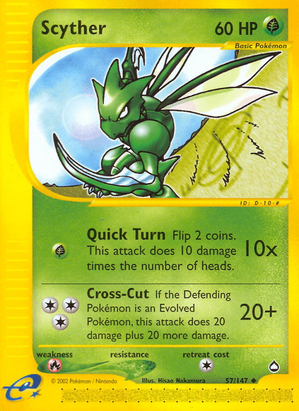 Scyther artwork — Aquapolis 57/182