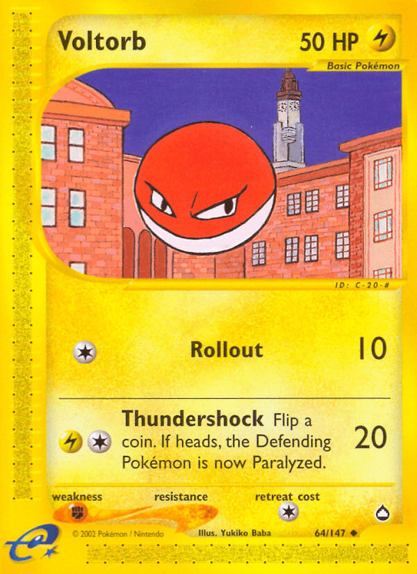 Voltorb artwork — Aquapolis 64/182