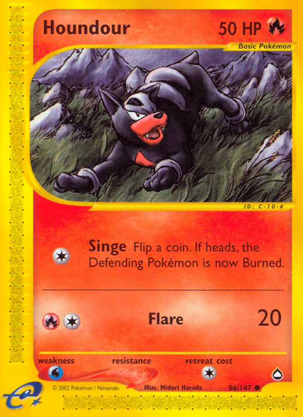 Houndour artwork — Aquapolis 86/182
