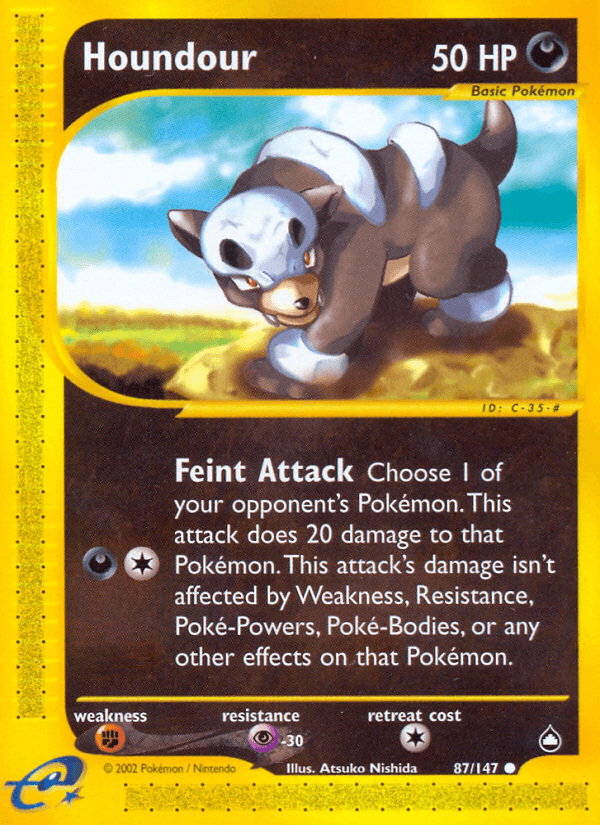 Houndour artwork — Aquapolis 87/182