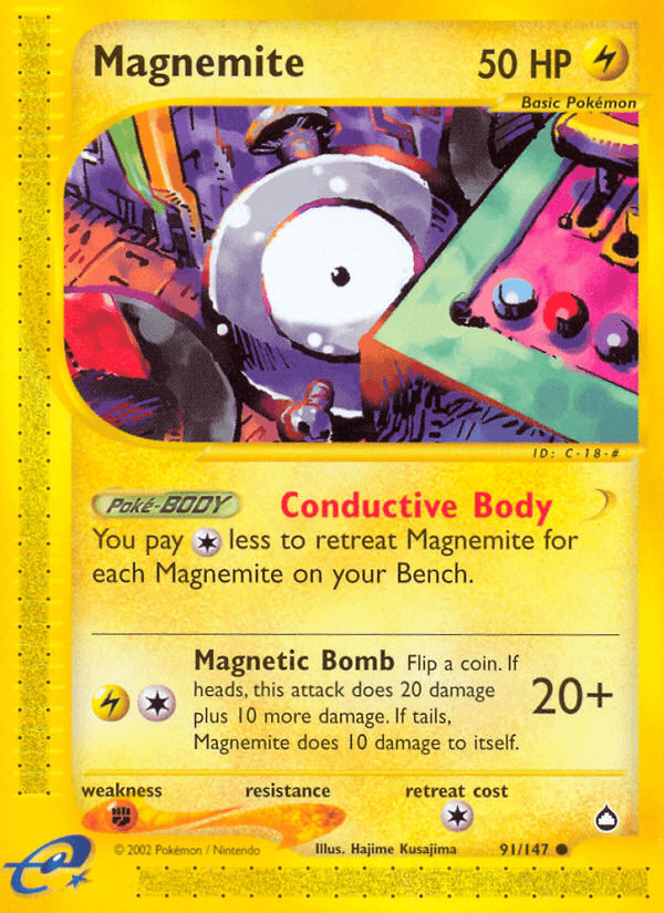 Magnemite — Aquapolis 91/182