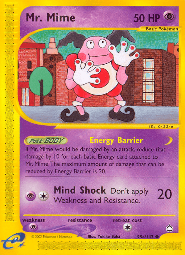 Mr. Mime artwork — Aquapolis 95/182