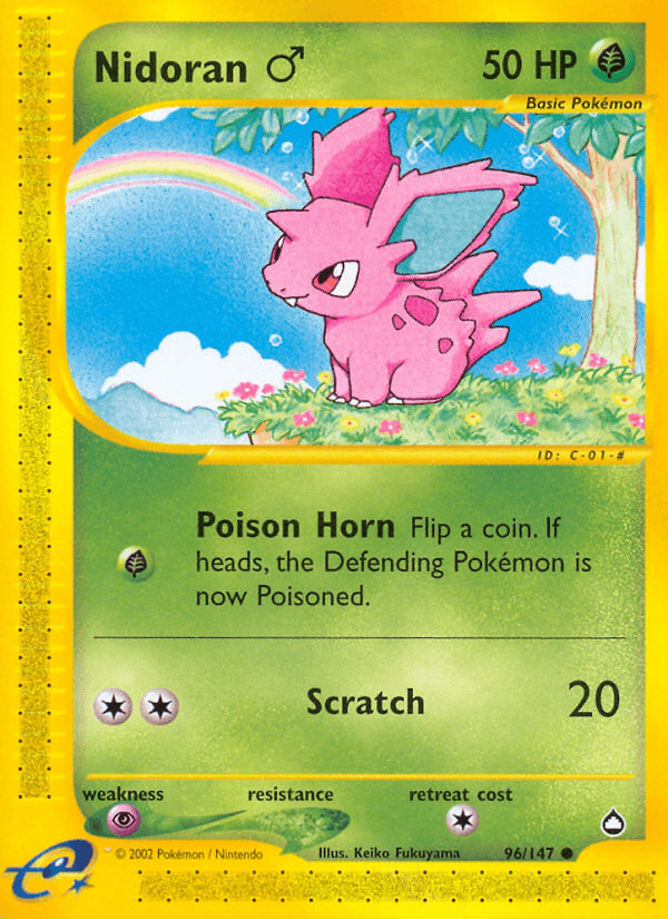 Nidoran ♂ artwork — Aquapolis 96/182