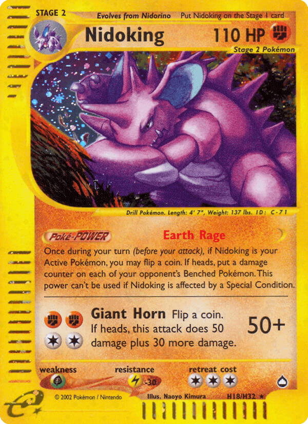 Nidoking — Aquapolis H18/182