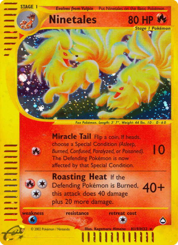 Ninetales artwork — Aquapolis H19/182