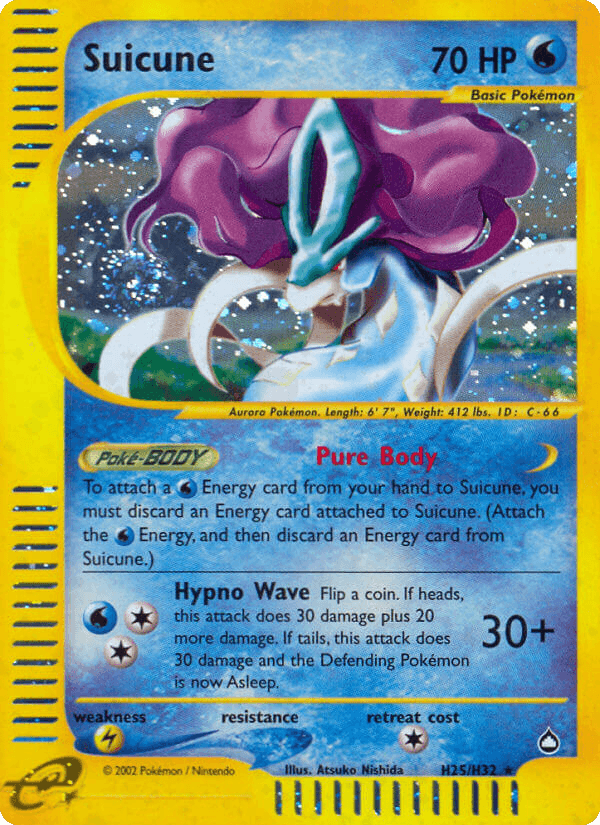 Suicune — Aquapolis H25/182