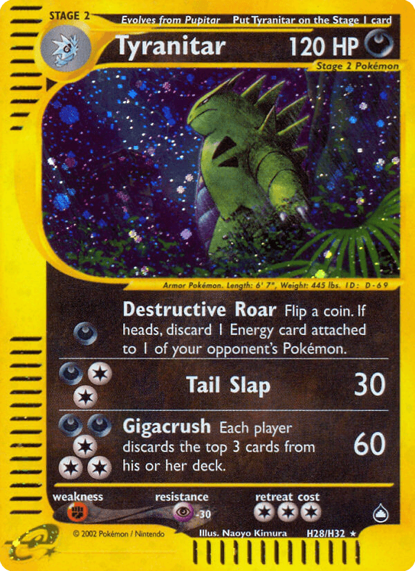 Tyranitar — Aquapolis H28/182