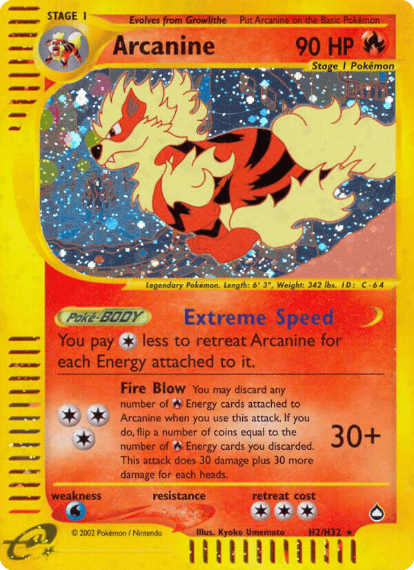 Arcanine — Aquapolis H2/182