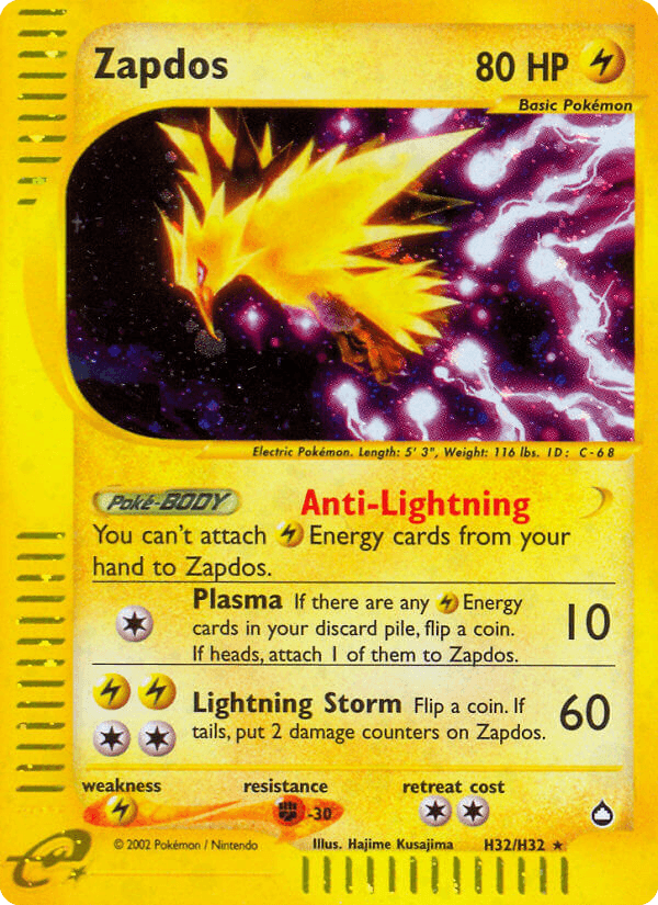 Zapdos — Aquapolis H32/182