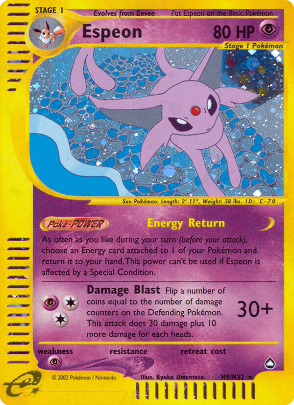 Espeon — Aquapolis H9/182