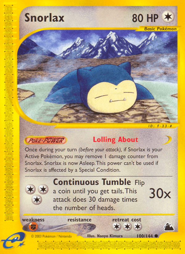Snorlax artwork — Skyridge 100/182