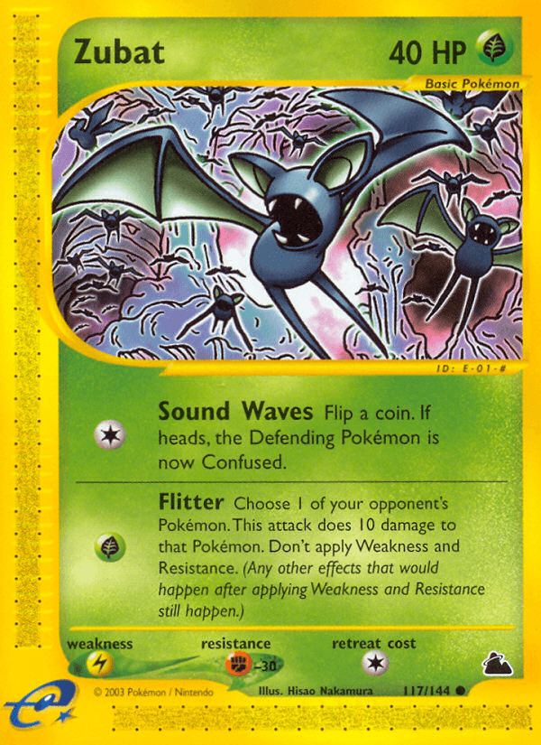 Zubat artwork — Skyridge 117/182