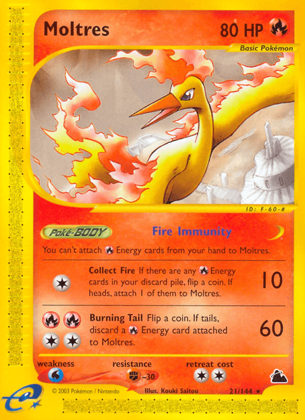 Moltres artwork — Skyridge 21/182