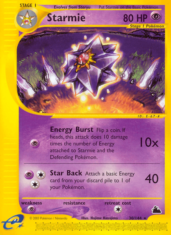 Starmie artwork — Skyridge 30/182