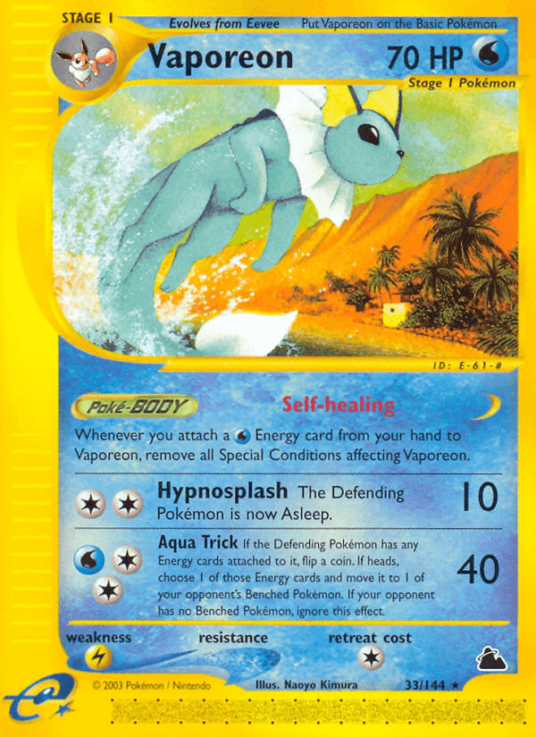 Vaporeon — Skyridge 33/182