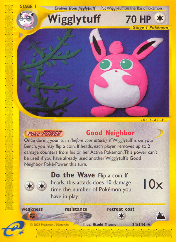 Wigglytuff artwork — Skyridge 34/182