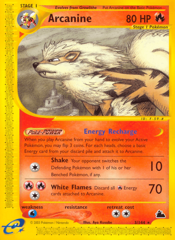 Arcanine — Skyridge 3/182