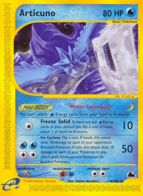 Articuno artwork — Skyridge 4/182