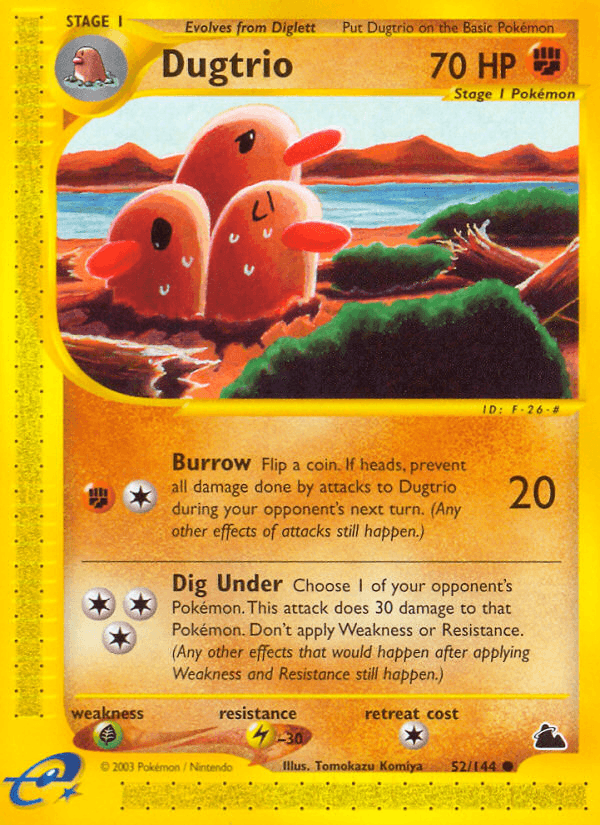 Dugtrio artwork — Skyridge 52/182