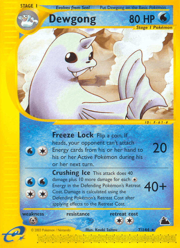 Dewgong artwork — Skyridge 7/182
