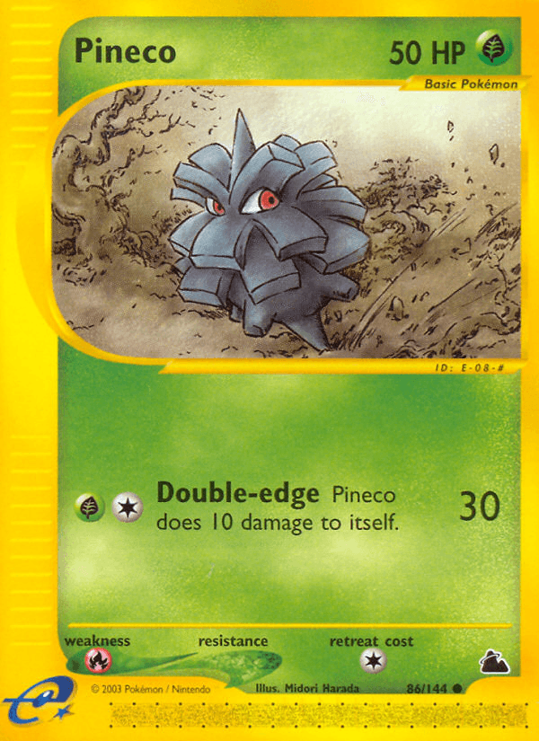Pineco artwork — Skyridge 86/182