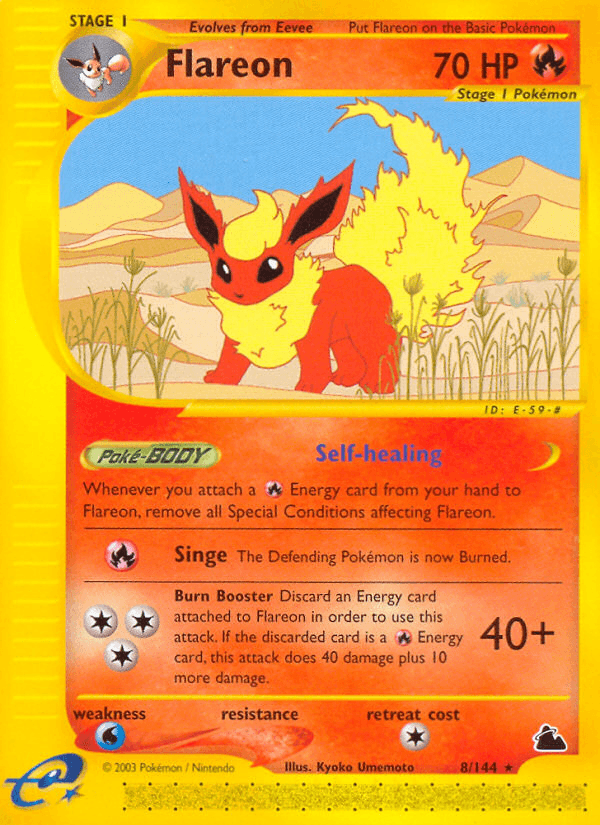 Flareon artwork — Skyridge 8/182
