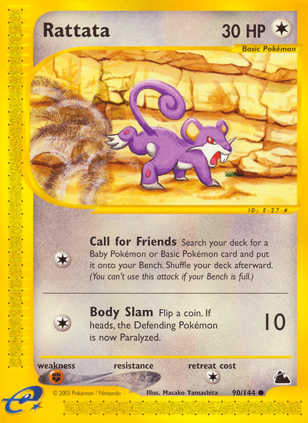 Rattata artwork — Skyridge 90/182