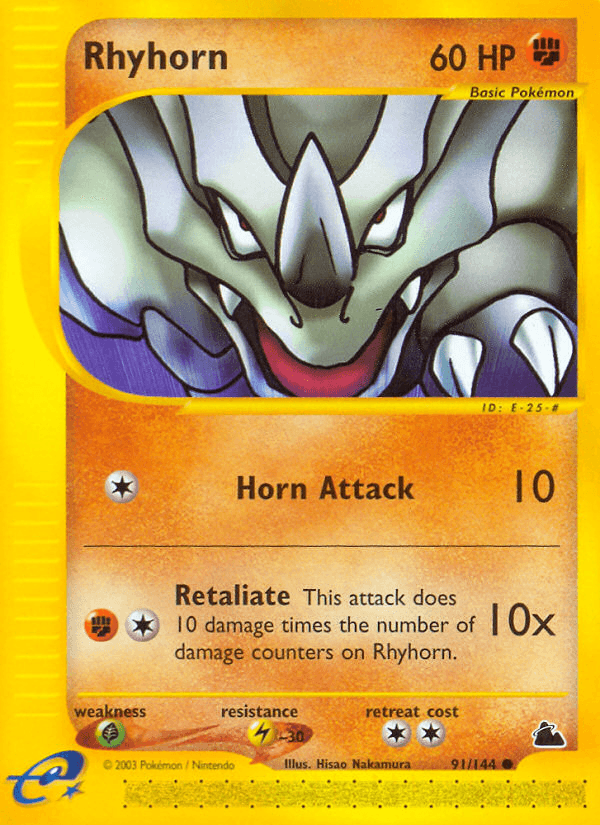 Rhyhorn artwork — Skyridge 91/182