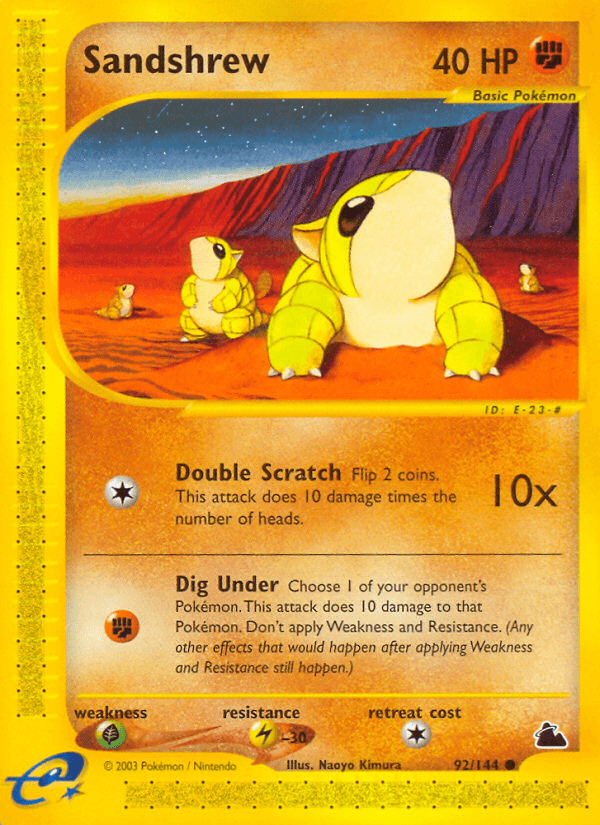 Sandshrew artwork — Skyridge 92/182