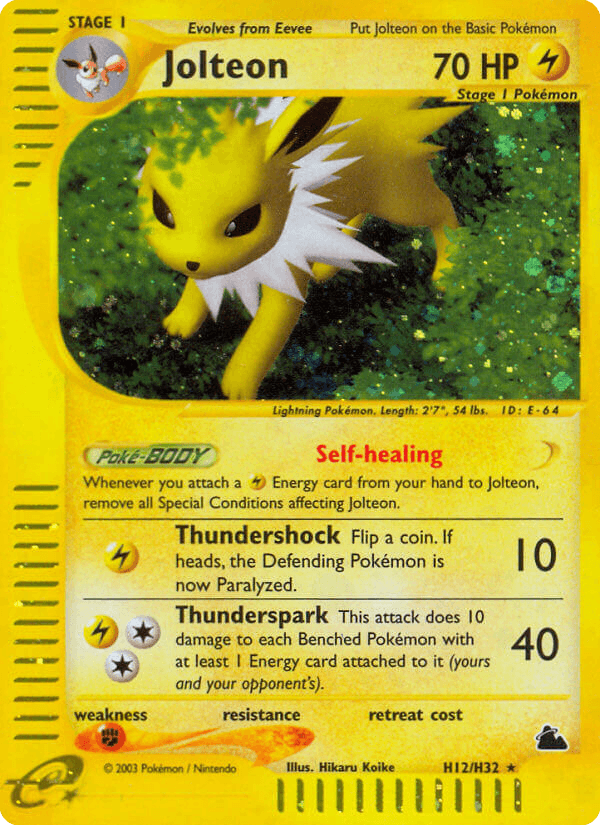 Jolteon — Skyridge H12/182