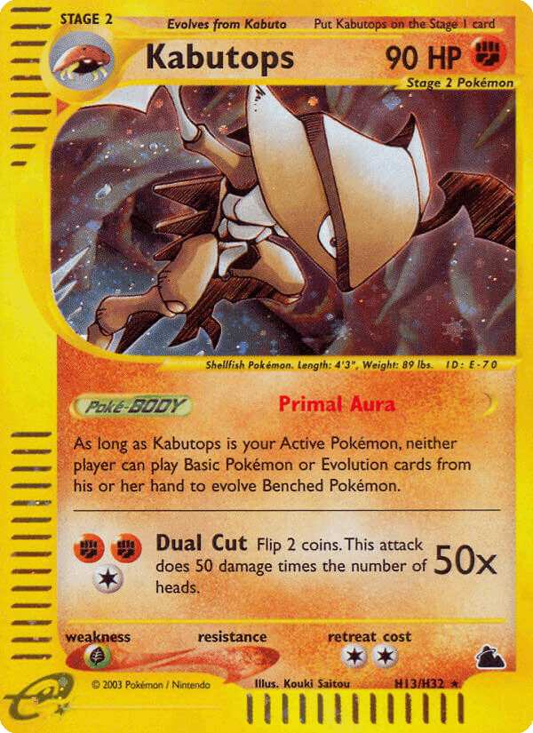 Kabutops — Skyridge H13/182