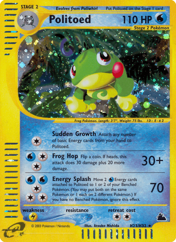 Politoed artwork — Skyridge H23/182