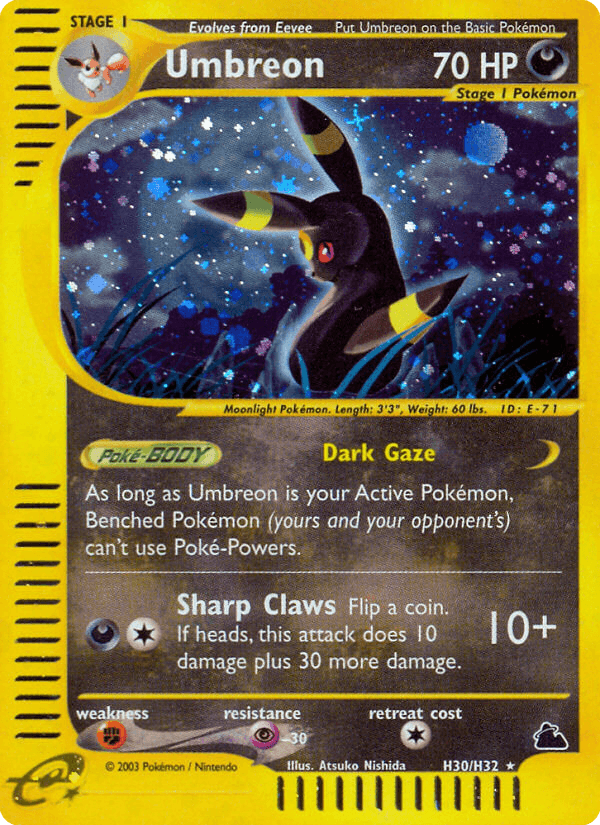 Umbreon artwork — Skyridge H30/182
