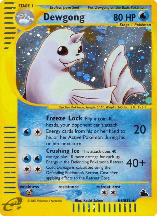 Dewgong — Skyridge H6/182
