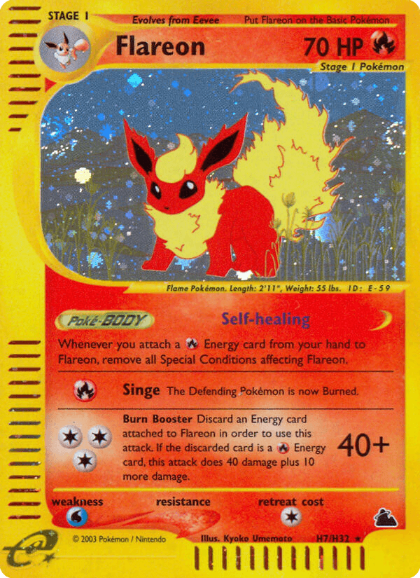 Flareon artwork — Skyridge H7/182