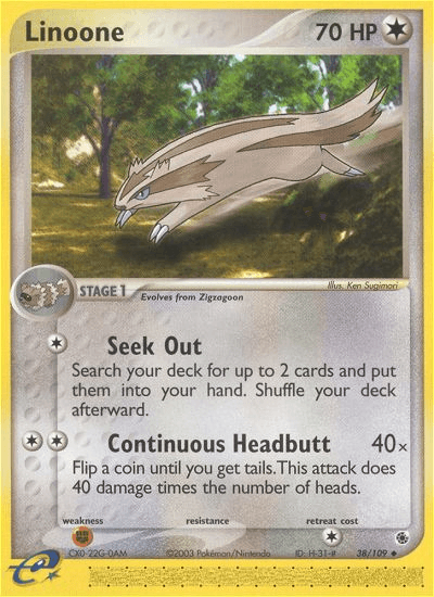 Linoone — EX Ruby & Sapphire 38/109