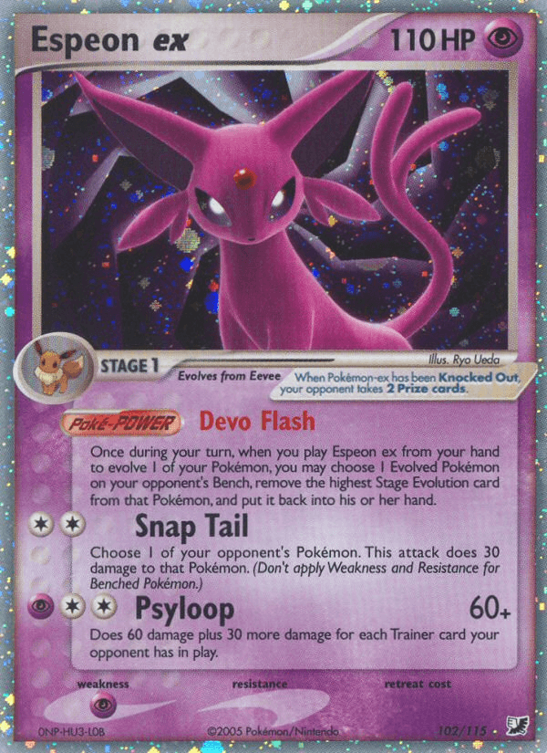 Espeon ex — EX Unseen Forces 102/115
