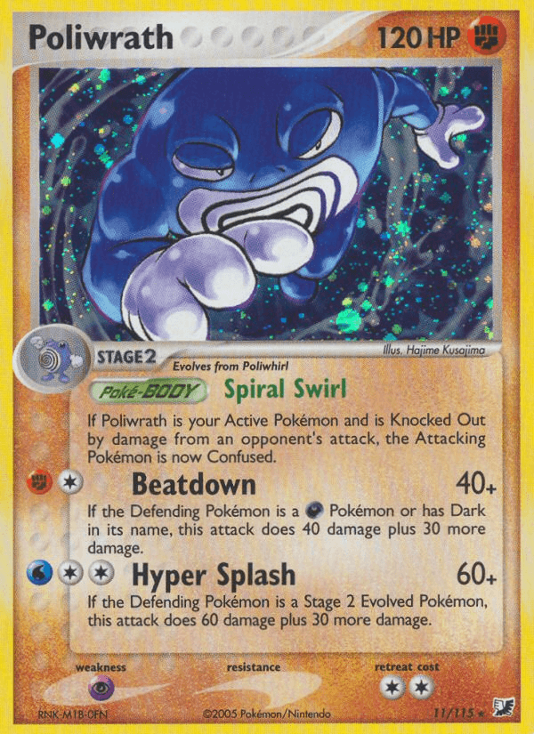Poliwrath — EX Unseen Forces 11/115